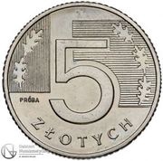 5 Zlotys Trial Strike, Poland, 1994 reverse image