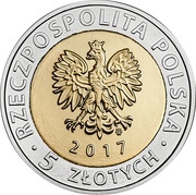 5 Zlotys The Central Industrial District obverse image