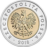 5 Zlotys Regaining Independence obverse image