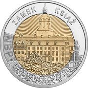 5 Zlotys Książ Castle in Wałbrzych, Poland, 2021 reverse image