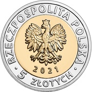 5 Zlotys The Crane Gate in Gdańsk obverse image