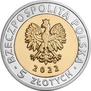 5 Zlotys Moszna Castle obverse image