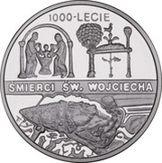 10 Zlotys Saint Wojciech, Poland, 1997 reverse image