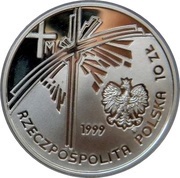 10 Zlotys John Paul II, the Pilgrim obverse image