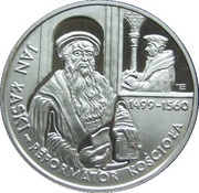 10 Zlotys Jan Łaski, Poland, 1999 reverse image