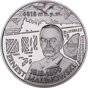 10 Zlotys Ernest Malinowski, Poland, 1999 reverse image