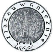 10 Zlotys Zjazdu w Gnieżnie, Poland, 2000 reverse image