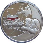 10 Zlotys Solidarność, Poland, 2000 reverse image