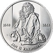 10 Zlotys Jan II Kazimierz, Poland, 2000 reverse image
