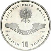 10 Zlotys Ks. Kardynał Stefan Wyszyński obverse image