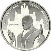 10 Zlotys Ks. Kardynał Stefan Wyszyński, Poland, 2001 reverse image