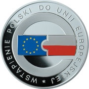 10 Zlotys Wstąpienie Polski do Unii Europejskiej, Poland, 2004 reverse image