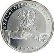 10 Zlotys Pope John Paul II obverse image
