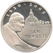 10 Zlotys Pope John Paul II, Poland, 2005 reverse image