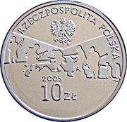 10 Zlotys Ending of II World War obverse image