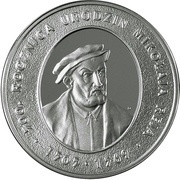 10 Zlotys Mikołaj Rej, Poland, 2005 reverse image