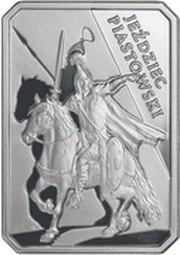 10 Zlotys Jeździec piastowski, Poland, 2006 reverse image