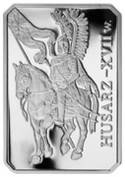 10 Zlotys Husarz XVII w., Poland, 2009 reverse image