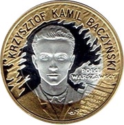 10 Zlotys Krzystof Baczyński, Poland, 2009 reverse image
