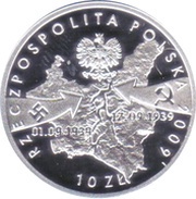 10 Zlotys Wielun obverse image