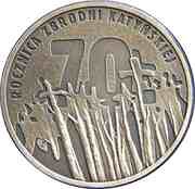 10 Zlotys Massacre of Katyń, Poland, 2010 reverse image