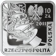10 Zlotys Jeremi Przybora, Jerzy Wasowski obverse image