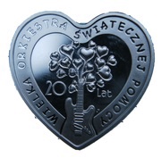 10 Zlotys Great Orchestra of Christmas Charity, Poland, 2012 reverse image