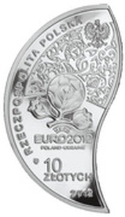 10 Zlotys 2010-12 UEFA European Football Championship obverse image