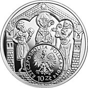 10 Zlotys Mieszko the Elder – bracteate obverse image