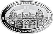 10 Zlotys 125th Anniversary of the Juliusz Słowacki Theatre in Cracow, Poland, 2018 reverse image