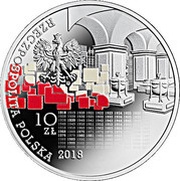 10 Zlotys We Poles, proud and free: 1918-2018 obverse image