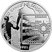 10 Zlotys 100th Anniversary of PKO Bank Polski, Poland, 2019 reverse image