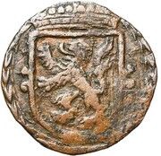 Duit - Anne van de Marck Lion shield reverse image