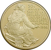 25 Diners - Joan Martí i Alanis Human Rights, Andorra, 1998 reverse image