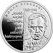 10 Zlotys Roman Rybarski, Poland, 2019 reverse image