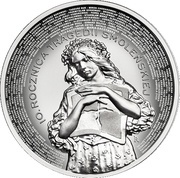 10 Zlotys 10th Anniversary of the Smolensk Tragedy, Poland, 2020 reverse image