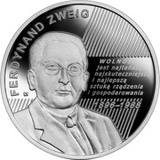 10 Zlotys Ferdynand Zweig, Poland, 2021 reverse image