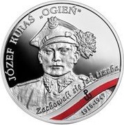 10 Zlotys Józef Kuraś “Ogień”, Poland, 2023 reverse image