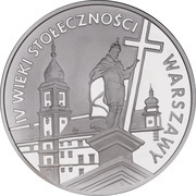 20 Zlotys 4th century of Warsaw as the Capital, Poland, 1996 reverse image