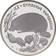 20 Zlotys Jeż (Erinaceus europaeus), Poland, 1996 reverse image