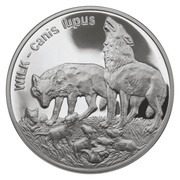 20 Zlotys Wilk (Canis lupus), Poland, 1999 reverse image
