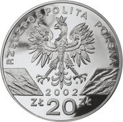 20 Zlotys Żółw błotny (Emys orbicularis) obverse image
