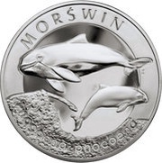 20 Zlotys Morświn (Phocoena phocoena), Poland, 2004 reverse image