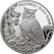 20 Zlotys Puchacz (Bubo bubo), Poland, 2005 reverse image