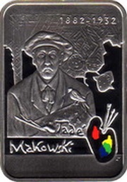 20 Zlotys Tadeusz Makowski, Poland, 2005 reverse image