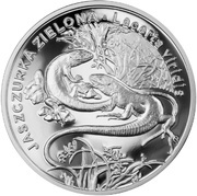 20 Zlotys Jaszczurka zielona (Lacerta viridis), Poland, 2009 reverse image