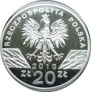 20 Zlotys Podkowiec mały (Rhinolophus hipposideros) obverse image