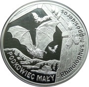 20 Zlotys Podkowiec mały (Rhinolophus hipposideros), Poland, 2010 reverse image