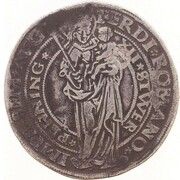 ½ Daalder "Twaalfstuiverpenning" - Margaret van Brederode with titles of Ferdinand I, Belgium, 1557-1564 reverse image
