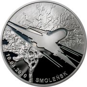 20 Zlotys Presidential Plane Crash in Smolensk, Poland, 2011 reverse image